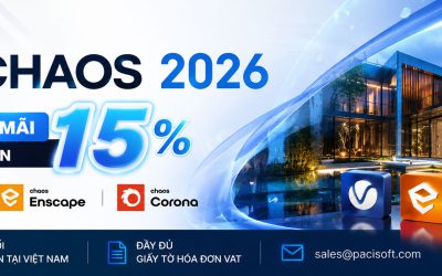 [KHUYẾN MÃI] Chaos Tháng 6/2026 | Giảm Đến 15% Cho V-Ray, Enscape, Corona