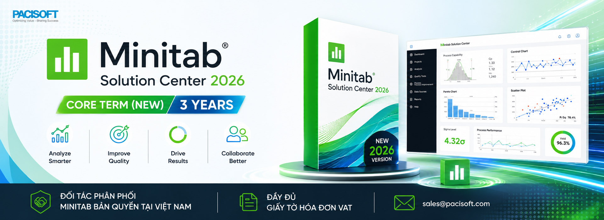 Minitab Solution Center Core Term (NEW) 3 Years - Bản Quyền Chính Hãng