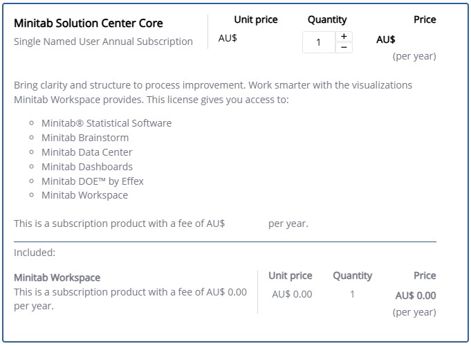 Minitab Solution Center Core