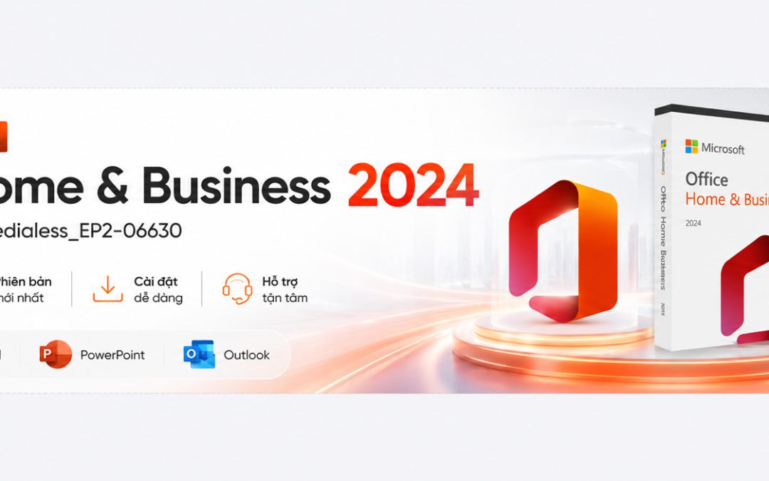 Phần mềm ứng dụng Office Home & Business 2024 English APAC EM Medialess_EP2-06630