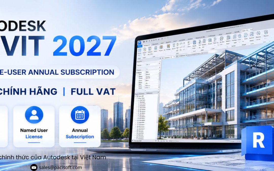 Phần mềm Autodesk Revit 2027 Commercial Single-user Annual Subscription chính hãng Full VAT