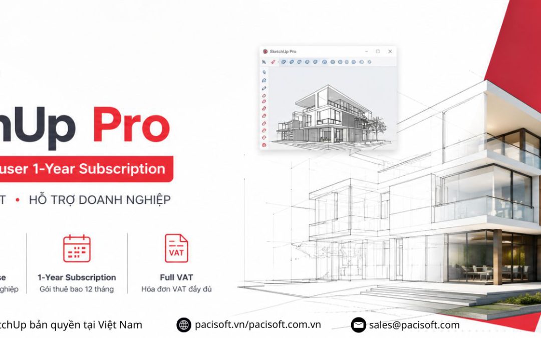 Phần mềm SketchUp Pro Commercial Single-user 1-Year Subscription chính hãng Full VAT